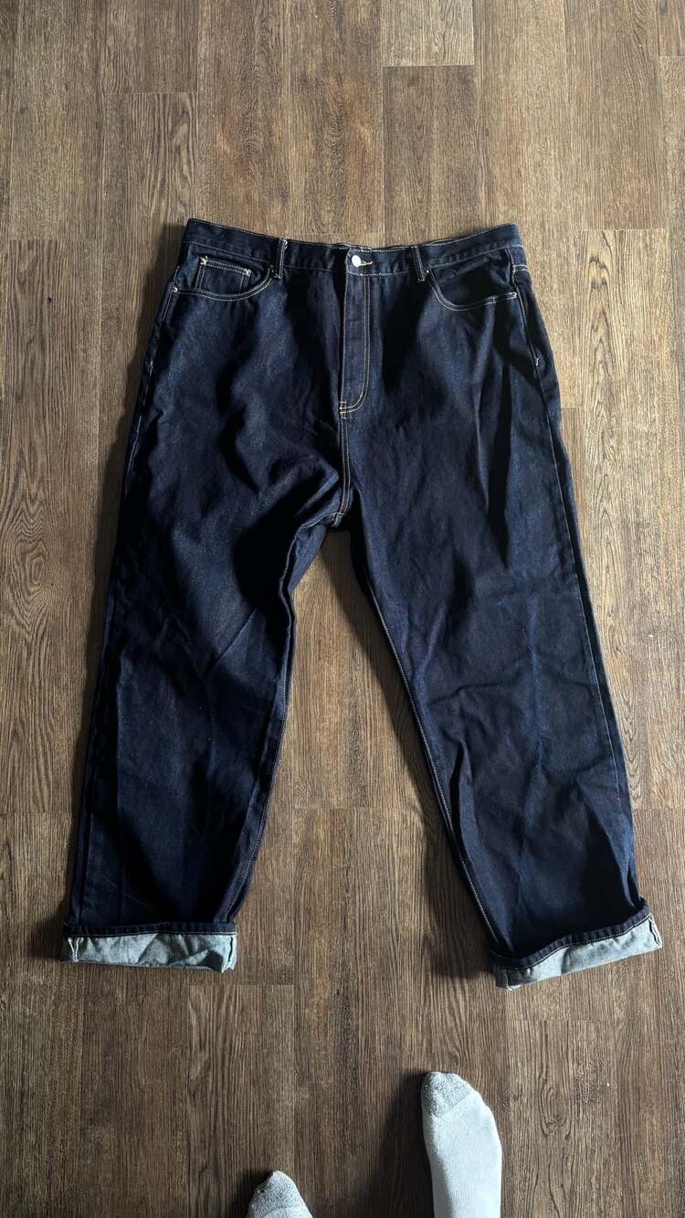 mnml Raw baggy Dark Wash Denim